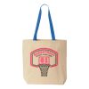 Natural Tote with Contrast-Color Handles Thumbnail