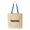 Natural Tote with Contrast-Color Handles Thumbnail