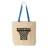 Natural Tote with Contrast-Color Handles Thumbnail