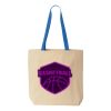 Natural Tote with Contrast-Color Handles Thumbnail