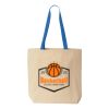 Natural Tote with Contrast-Color Handles Thumbnail