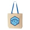 Natural Tote with Contrast-Color Handles Thumbnail
