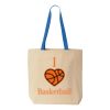Natural Tote with Contrast-Color Handles Thumbnail