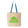 Natural Tote with Contrast-Color Handles Thumbnail