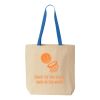 Natural Tote with Contrast-Color Handles Thumbnail
