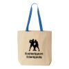 Natural Tote with Contrast-Color Handles Thumbnail