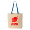 Natural Tote with Contrast-Color Handles Thumbnail