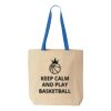 Natural Tote with Contrast-Color Handles Thumbnail