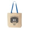 Natural Tote with Contrast-Color Handles Thumbnail