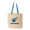 Natural Tote with Contrast-Color Handles Thumbnail