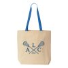 Natural Tote with Contrast-Color Handles Thumbnail