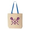 Natural Tote with Contrast-Color Handles Thumbnail