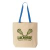 Natural Tote with Contrast-Color Handles Thumbnail