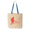 Natural Tote with Contrast-Color Handles Thumbnail