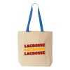 Natural Tote with Contrast-Color Handles Thumbnail