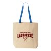 Natural Tote with Contrast-Color Handles Thumbnail