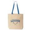 Natural Tote with Contrast-Color Handles Thumbnail