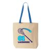 Natural Tote with Contrast-Color Handles Thumbnail