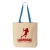 Natural Tote with Contrast-Color Handles Thumbnail