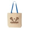 Natural Tote with Contrast-Color Handles Thumbnail