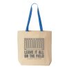 Natural Tote with Contrast-Color Handles Thumbnail