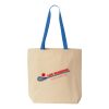 Natural Tote with Contrast-Color Handles Thumbnail