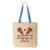 Natural Tote with Contrast-Color Handles Thumbnail