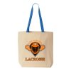 Natural Tote with Contrast-Color Handles Thumbnail