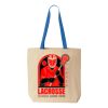 Natural Tote with Contrast-Color Handles Thumbnail