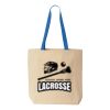 Natural Tote with Contrast-Color Handles Thumbnail