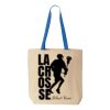 Natural Tote with Contrast-Color Handles Thumbnail