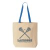 Natural Tote with Contrast-Color Handles Thumbnail