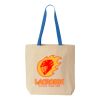Natural Tote with Contrast-Color Handles Thumbnail
