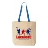 Natural Tote with Contrast-Color Handles Thumbnail