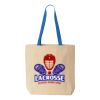 Natural Tote with Contrast-Color Handles Thumbnail