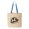 Natural Tote with Contrast-Color Handles Thumbnail