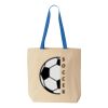 Natural Tote with Contrast-Color Handles Thumbnail