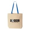 Natural Tote with Contrast-Color Handles Thumbnail