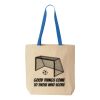 Natural Tote with Contrast-Color Handles Thumbnail