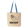 Natural Tote with Contrast-Color Handles Thumbnail