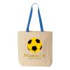 Natural Tote with Contrast-Color Handles Thumbnail