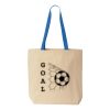 Natural Tote with Contrast-Color Handles Thumbnail