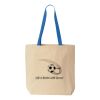 Natural Tote with Contrast-Color Handles Thumbnail