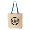 Natural Tote with Contrast-Color Handles Thumbnail