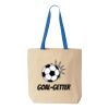 Natural Tote with Contrast-Color Handles Thumbnail