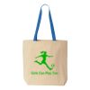 Natural Tote with Contrast-Color Handles Thumbnail