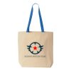 Natural Tote with Contrast-Color Handles Thumbnail