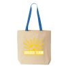 Natural Tote with Contrast-Color Handles Thumbnail