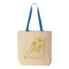 Natural Tote with Contrast-Color Handles Thumbnail