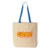 Natural Tote with Contrast-Color Handles Thumbnail